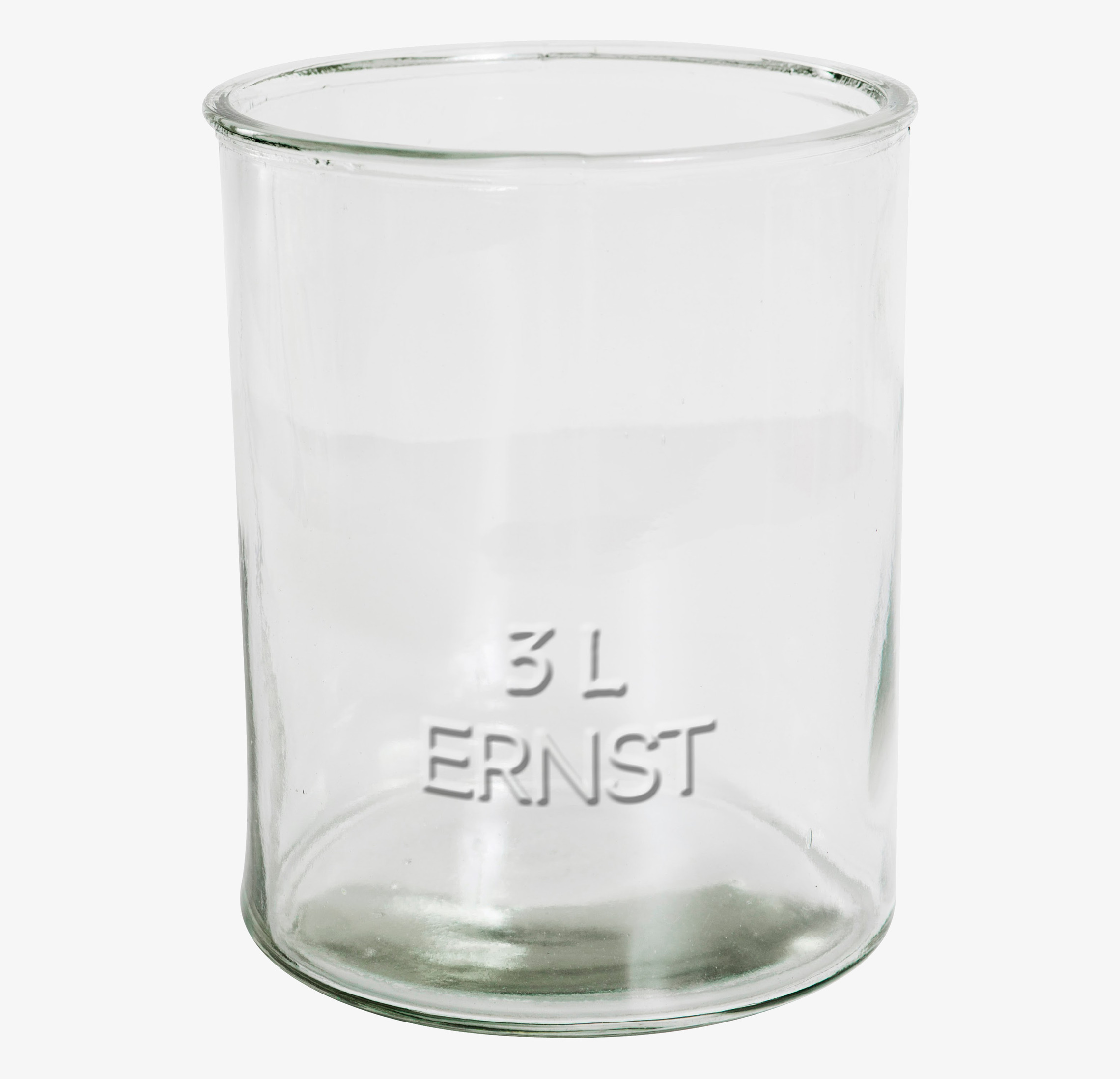 Bild av cylinderformad glaskruka med tidlös design