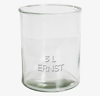 Bild av cylinderformad glaskruka med tidlös design