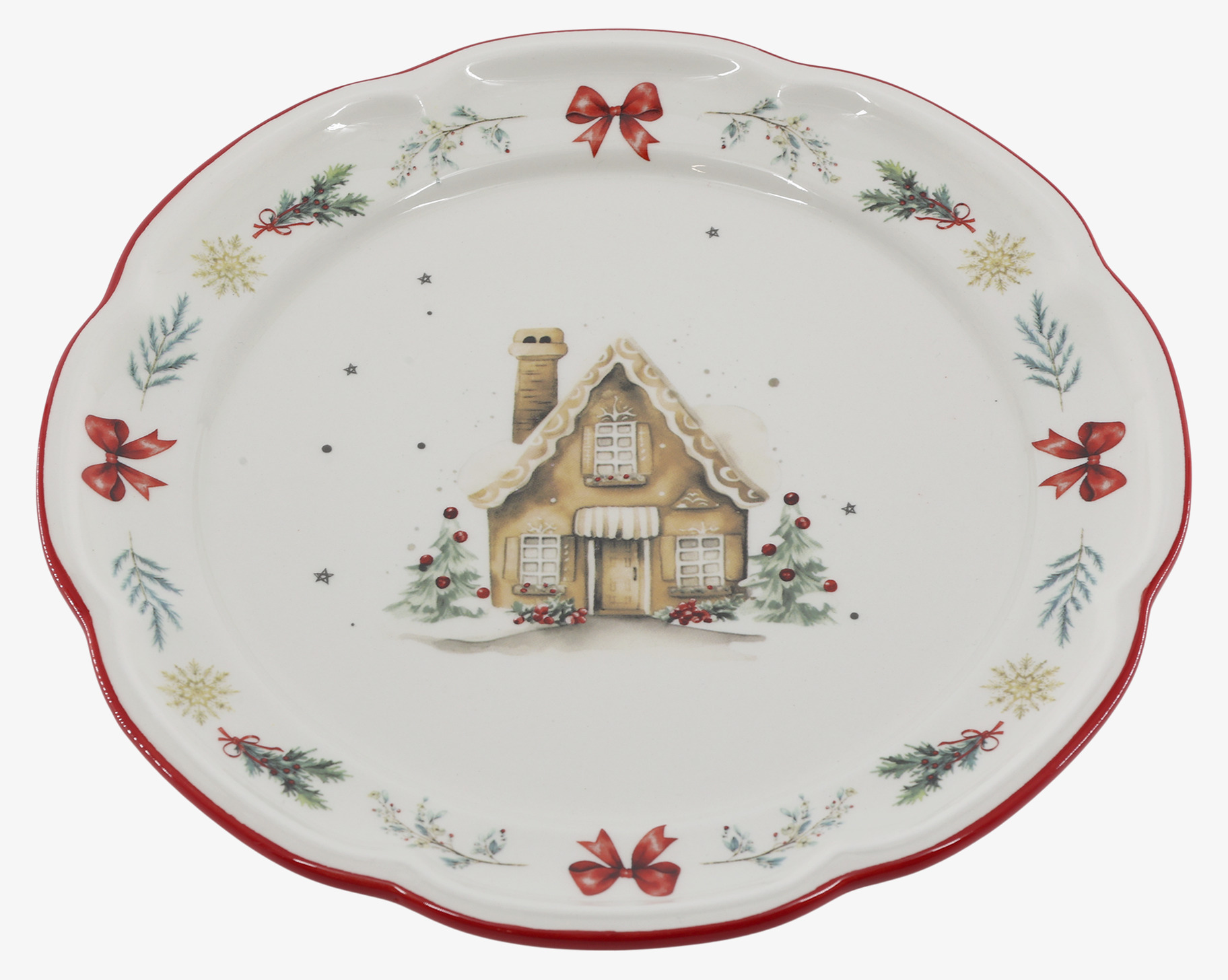 Assiett Chalet de Noël Cherry Ø20,5 cm Chic Antique Tallrikar Djupa tallrikar (ej skål) Desserttallrikar Assietter