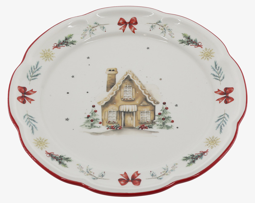 Assiett Chalet de Noël Cherry Ø20,5 cm Chic Antique Tallrikar Djupa tallrikar (ej skål) Desserttallrikar Assietter