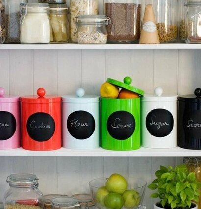La Shelf, Lollipop Stor burkar i färgglad köksmiljö
