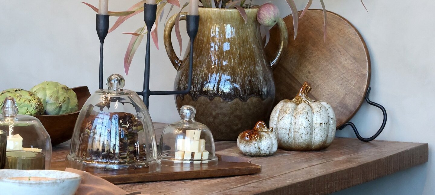 Pumpa Keramik Antikvit 15 cm Prydnad/Dekoration Chic Antique Övrig prydnad/dekoration för inredning innemiljö