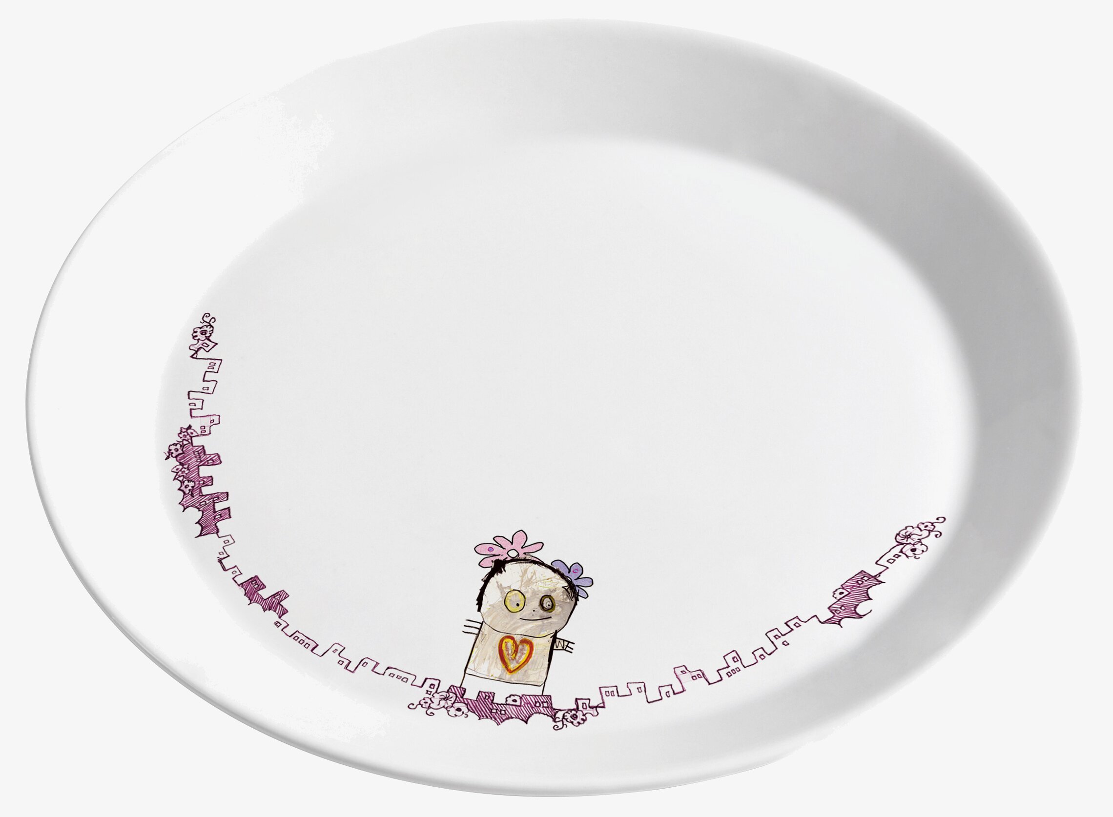 Bild av dekorativ desserttallrik med konstnärlig design