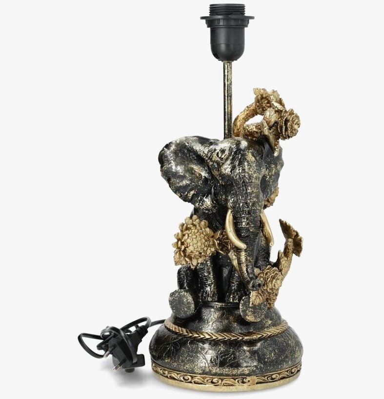 Lampfot Elefant Svart/Guld A Lot Decoration Golv-/bords-/takstativ för lampa Golvstativ Takstativ Bordsstativ Hängsystem Stativ