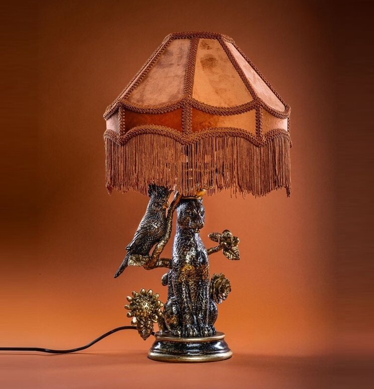 Lampfot Leopard Svart/Guld A Lot Decoration Golv-/bords-/takstativ för lampa Golvstativ Takstativ Bordsstativ Hängsystem Stativ