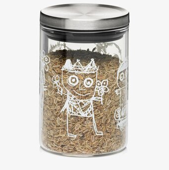 Bild av stilren glasburk för kryddor med unik design