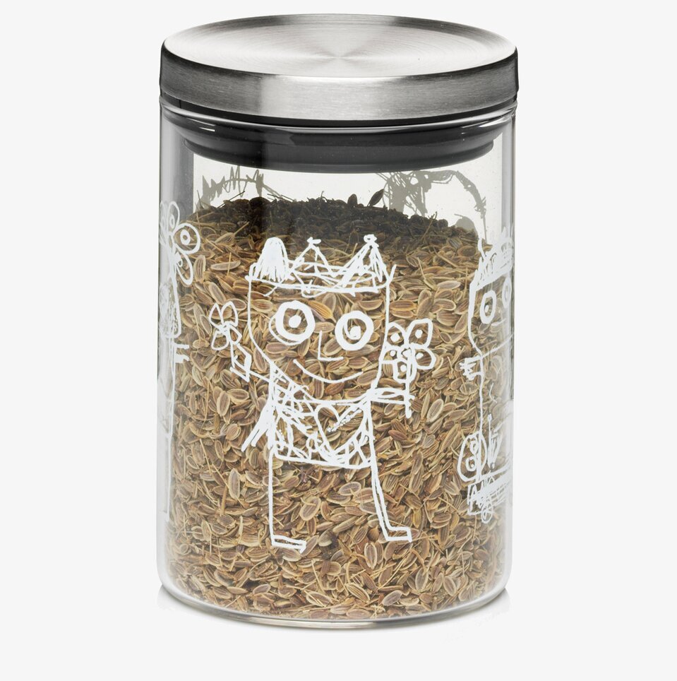 Bild av stilren glasburk för kryddor med unik design