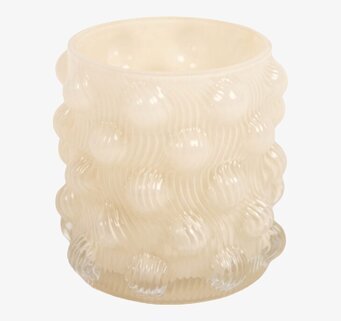 Foto: Off-white ljuskopp med ribbad relief, frilagd