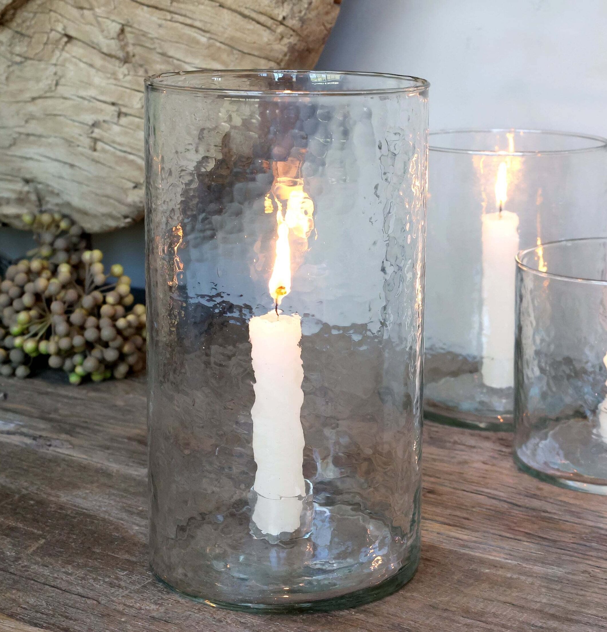 Hurricane Hamrat Glas 20 cm Chic Antique Lyktor Endless Light Ljuslyktor