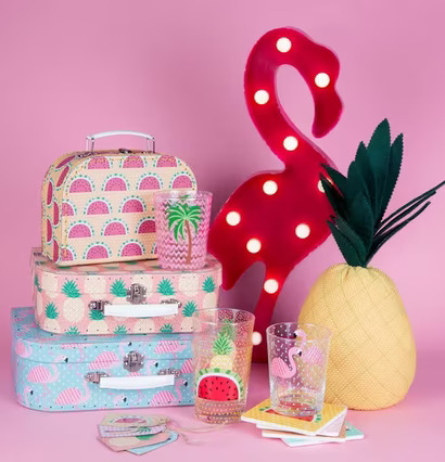 Tumblerglas Ananas från Sass & Belle med tropiskt tema