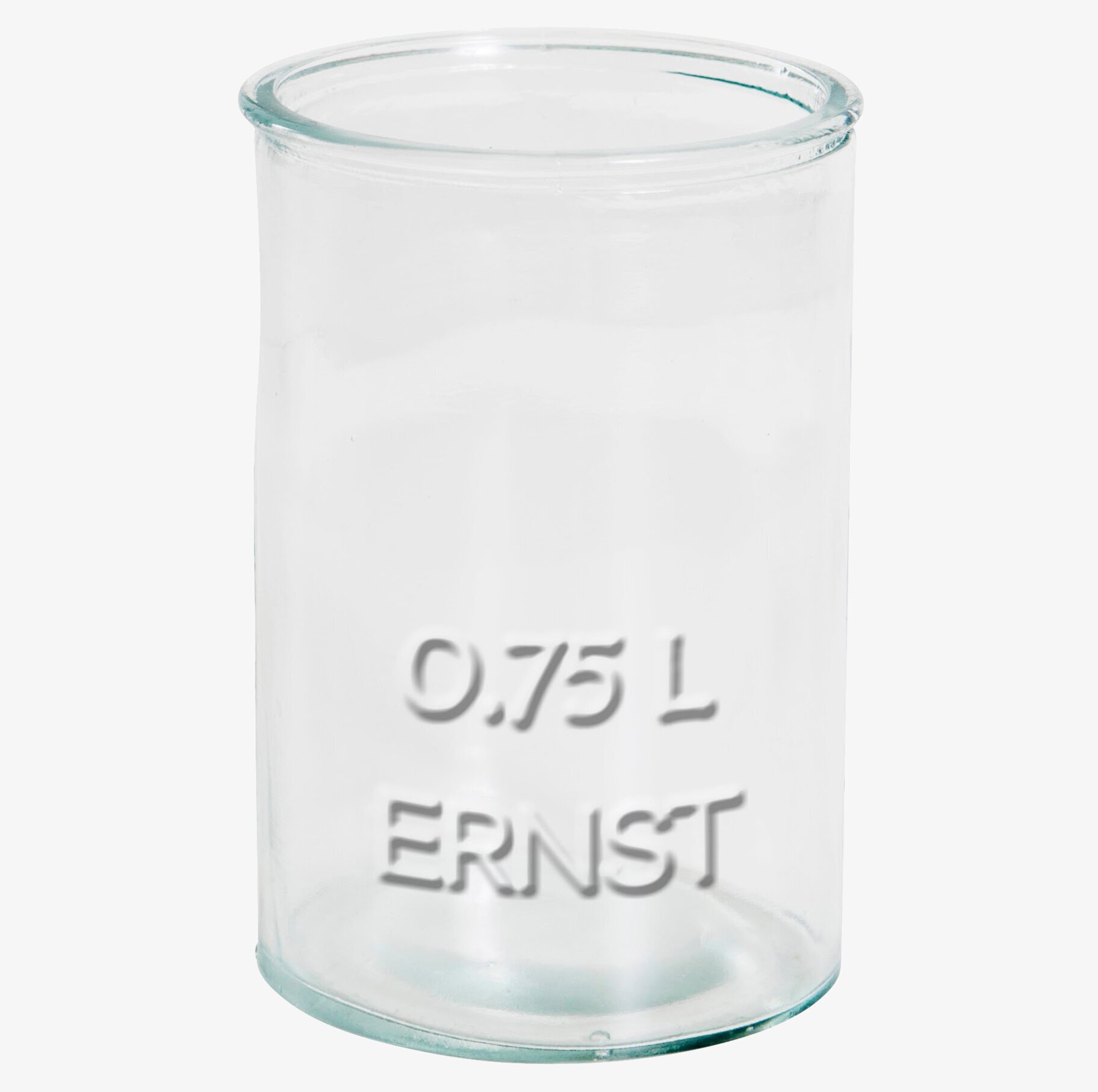 Glasburk 0,75 Liter från Ernst, transparent och cylindrisk
