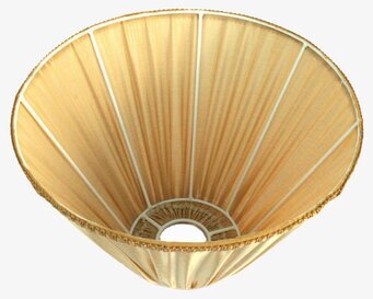 Bild av konisk lampskärm i guld med elegant design