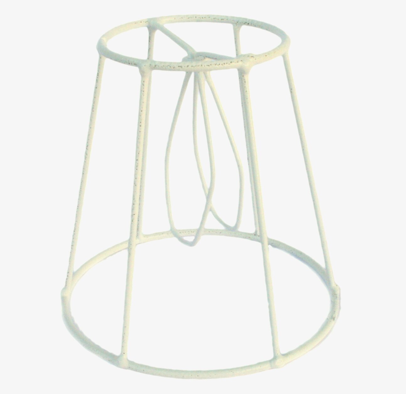 Bild av stilren och funktionell vit lampskärmstomme