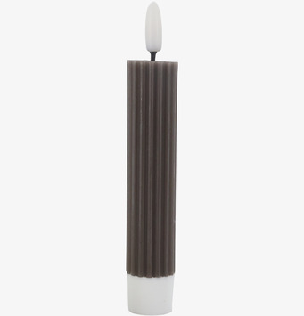 Foto: Räfflat LED-kronljus i kaffebrun ton 14 cm