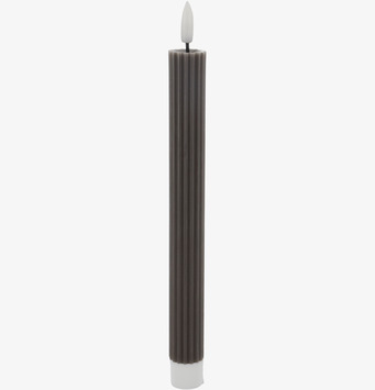 Foto: Räfflat LED-kronljus i kaffebrun ton 24,5 cm