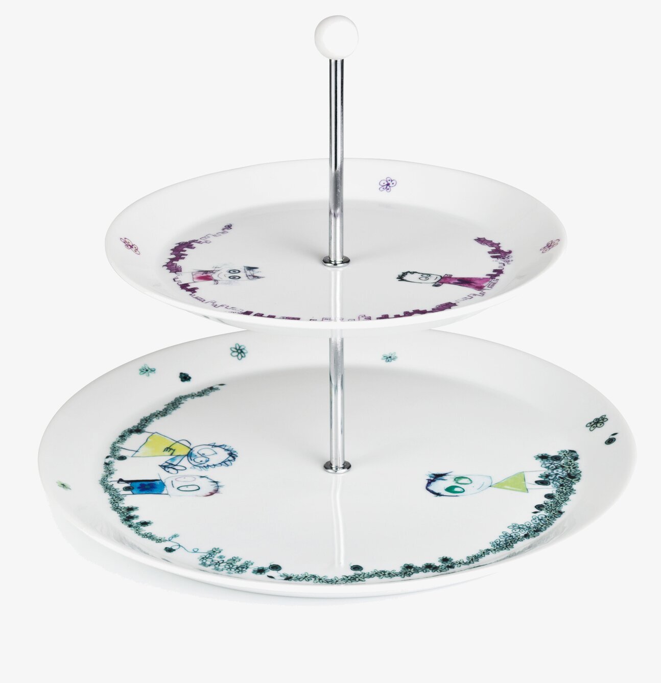 Bild av elegant tvåvånings etagere med konstnärlig design