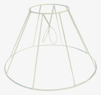 Bild av minimalistisk vit lampskärmstomme i metall