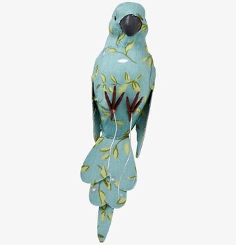 Bild av dekorativ fågel i turkost och grönt mönster