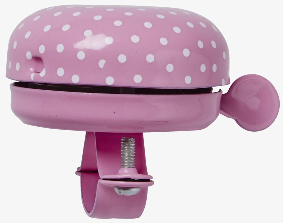 Cykelklocka Pastell från Rice i rosa med vita prickar