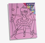 Bild av kreativ canvas med förtryckt ballerinamotiv