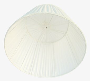 Bild av stilren, klassisk lampskärm i vit textil