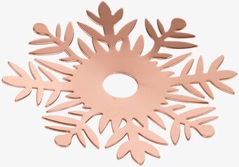 Bild av elegant ljusmanschett i koppar med olivdesign