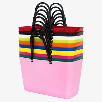 Foto av färgglada väskor med stil och funktionalitet