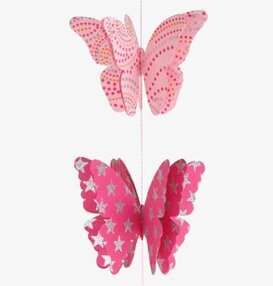 Bild av rosa fjärilsdekoration med unika mönster