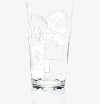 Bild av elegant glasvas med unik konstnärlig design