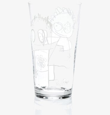 Bild av elegant glasvas med unik konstnärlig design