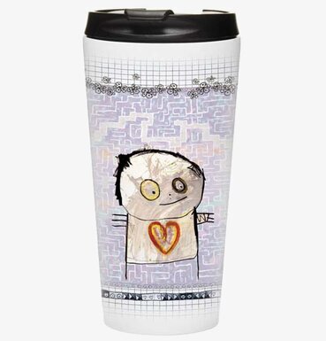 ToGo Termomugg Labyrinth från Poul Pava med labyrintmönster