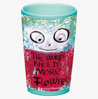 Bild av färgglad mugg med lekfull design och budskap