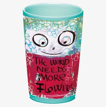 Bild av färgglad mugg med lekfull design och budskap