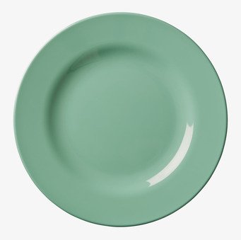 Bild av stilren grön tallrik med minimalistisk design