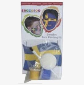 Bild av supporterkit för ansiktsmålning i svenska färger