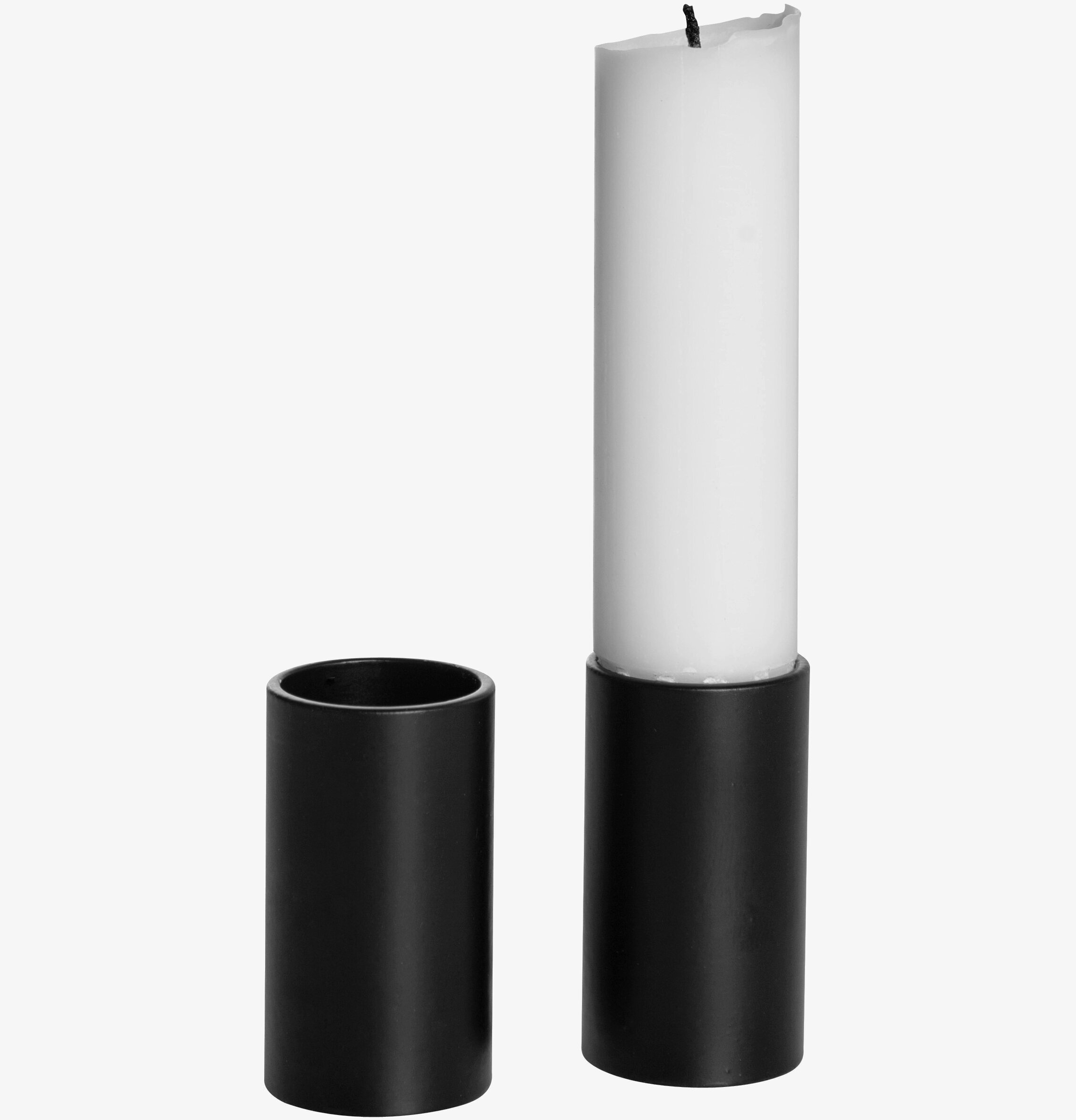 Bild: Stilren svart ljusstake för blockljus i modern design