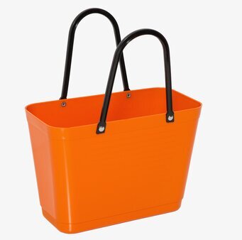 Bild av kompakt orange väska med robusta handtag