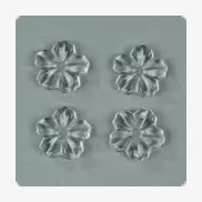 Bild av dekorativa stenar med blommotiv och symmetri