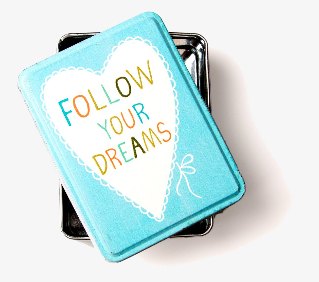 Plåtburk Follow Your Dreams från Sass & Belle, ljusblå