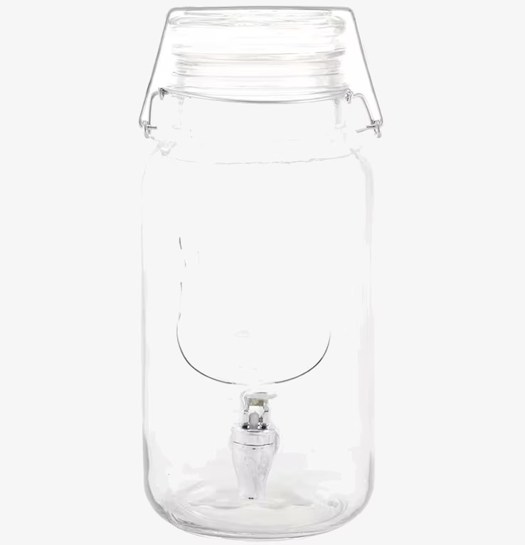 Glasburk Med Kran & Handtag från Strömshaga, vit bakgrund