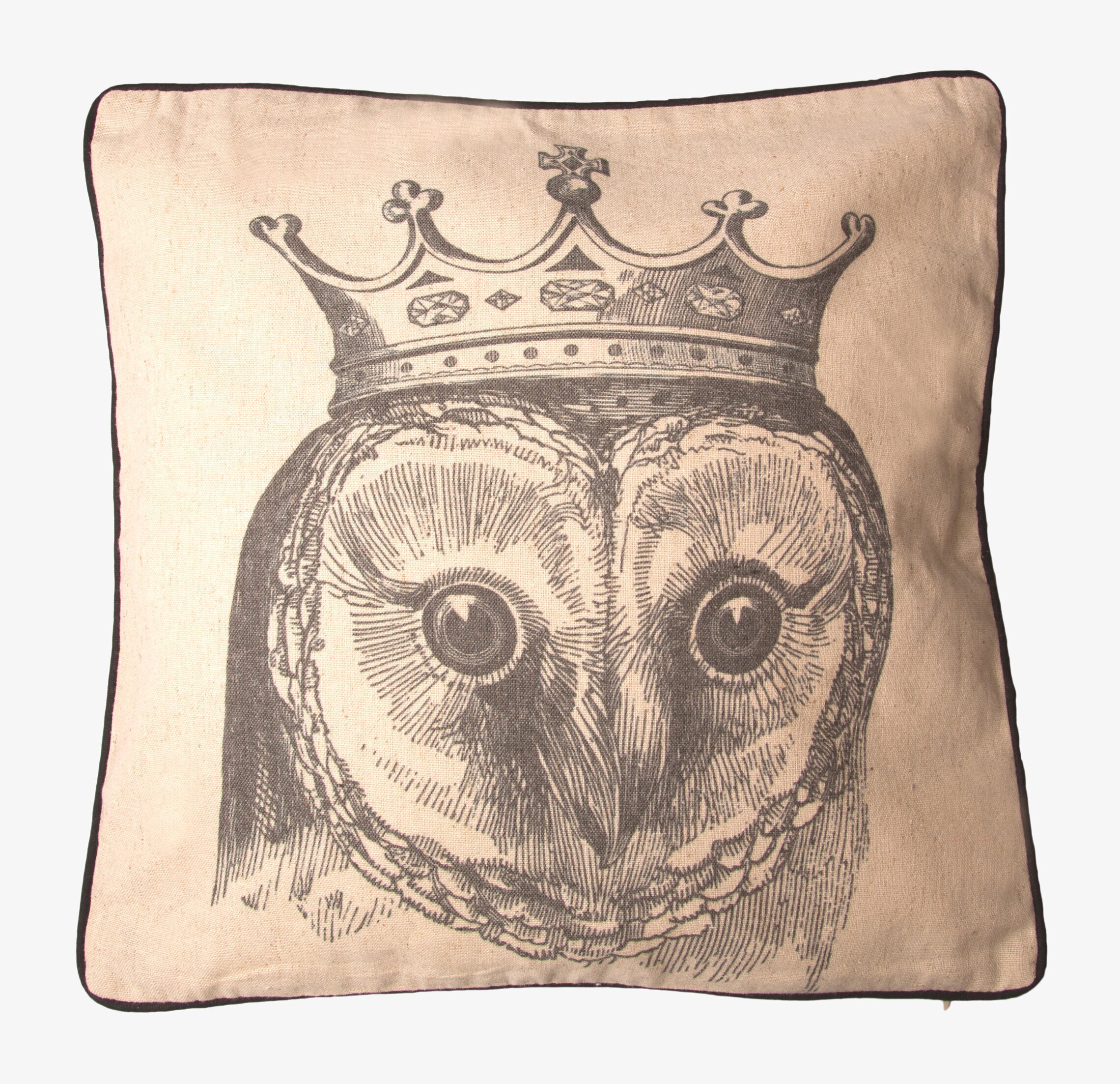 Bild av kudde med kunglig uggla och elegant design