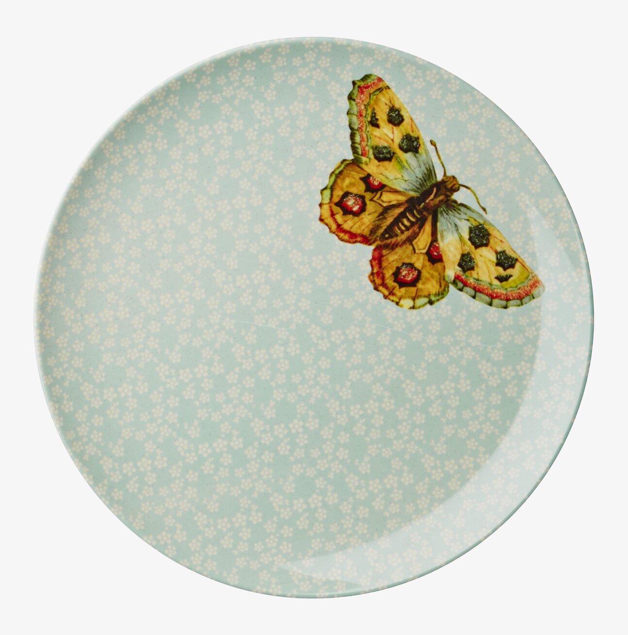 Assiett Butterfly Print från Rice med livfullt fjärilsmotiv