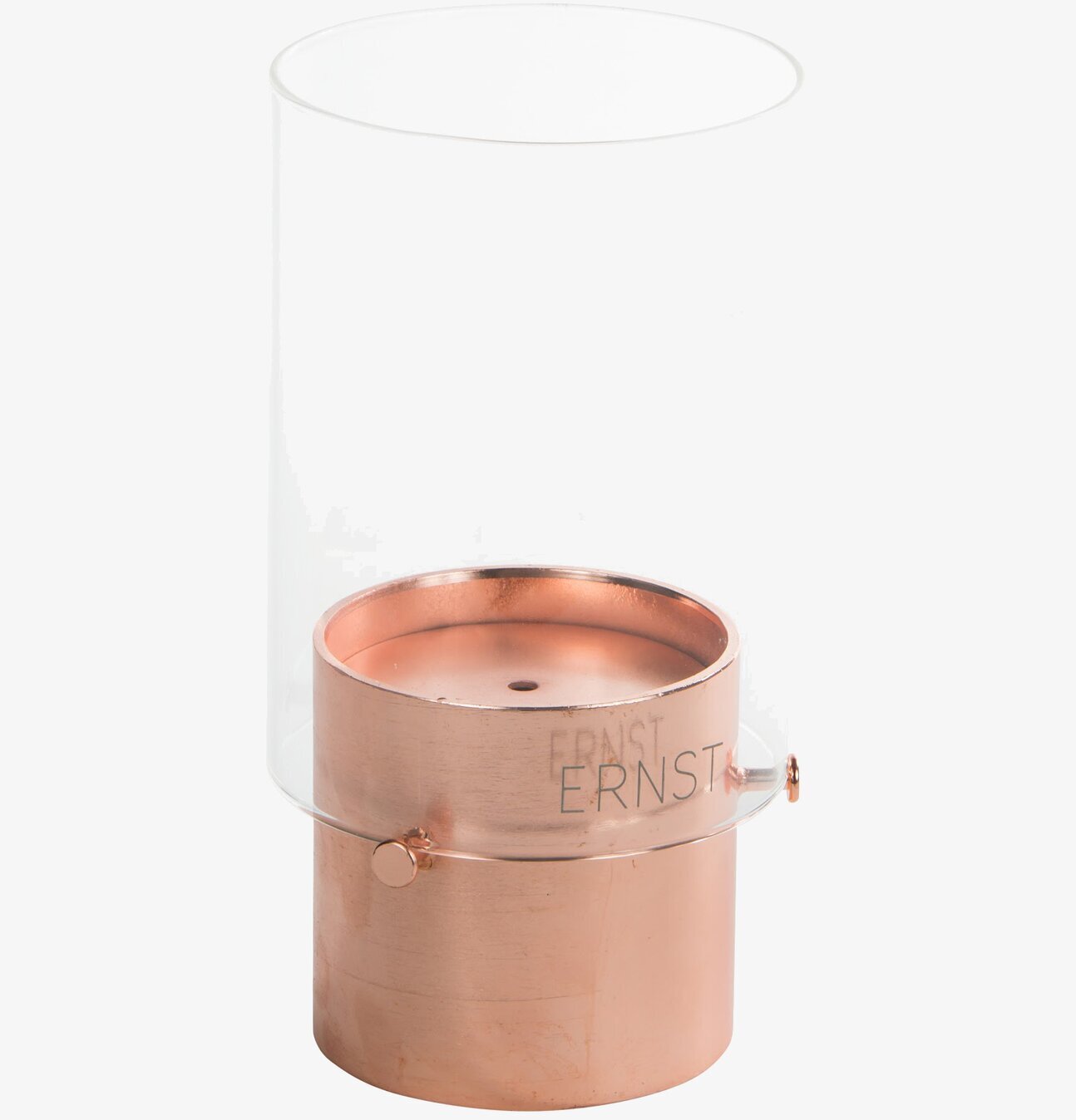 Bild av rund lykta i koppar och glas, modern design