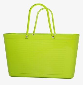 Bild av limegrön väska med modern och funktionell design