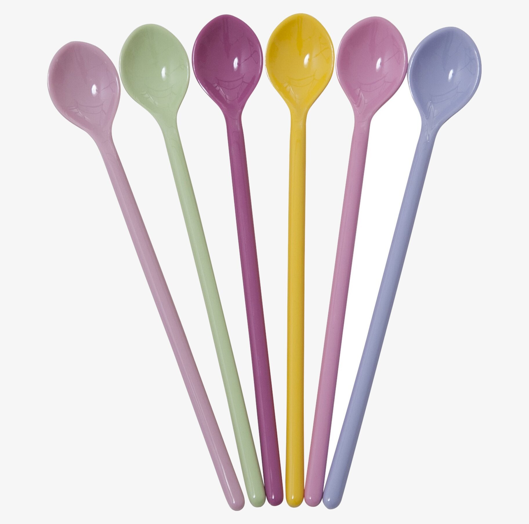 Skedar Melamin Pastell från Rice i sex olika färger