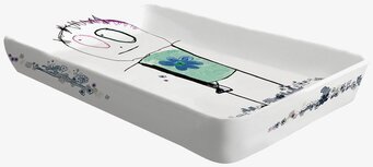 Bild av konstnärlig ugnsform med färgglatt motiv