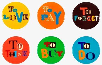 Bild av färgglada kylskåpsmagneter med unik design