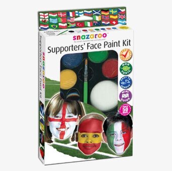 Bild av färgglatt ansiktsmålarkit för kreativa uttryck