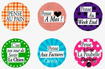 Bild av färgglada och funktionella kylskåpsmagneter