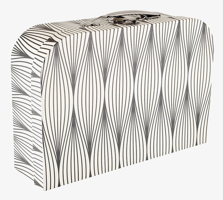 Väska Svart från Strömshaga med grafiskt svart-vitt mönster